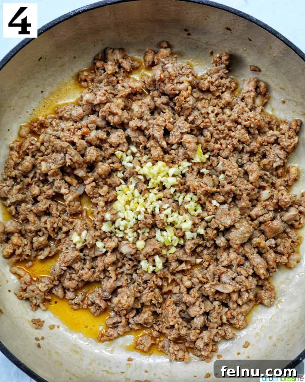 Adding garlic