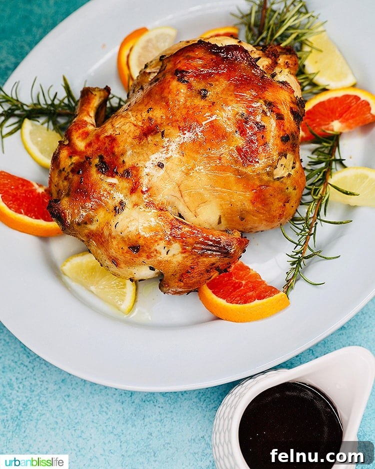 Citrus Infused Roast Chicken 3 Citrus Herb Roast Chicken with Gravy