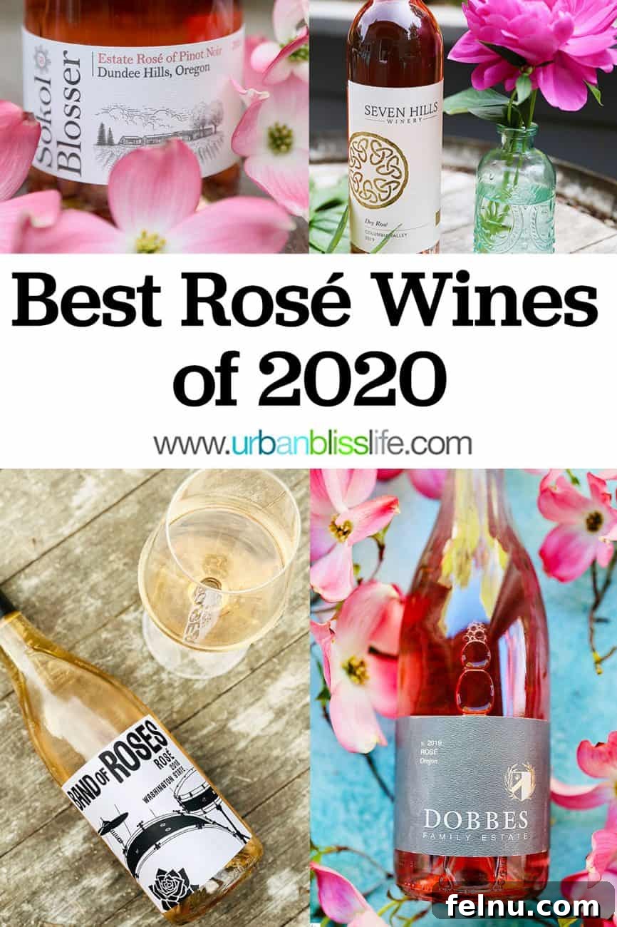 Toast to Summer: 12 Perfect Rosés for National Rosé Day 14 A vibrant graphic celebrating National Rosé Day, showcasing a selection of the best rosé wines of 2020.