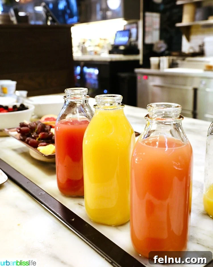 Canopy Portland: Your Pearl District Retreat 23 Breakfast Juice Bottles