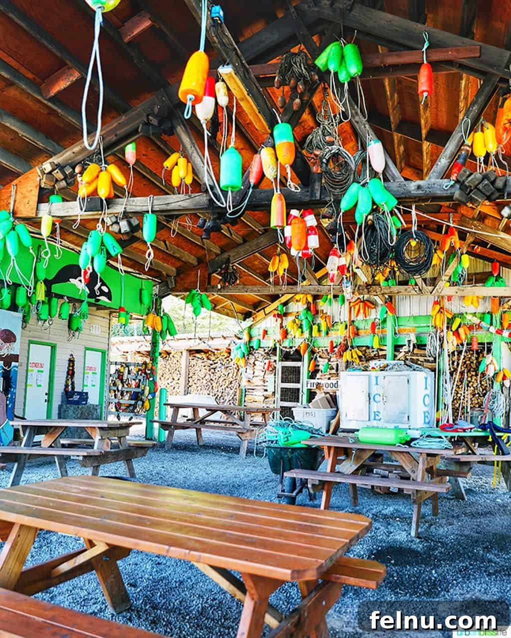 Taste of the Tillamook Coast: Oregon's Seafood Paradise 7 colorful seating area at Kelly's Brighton Marina Rockaway Oregon