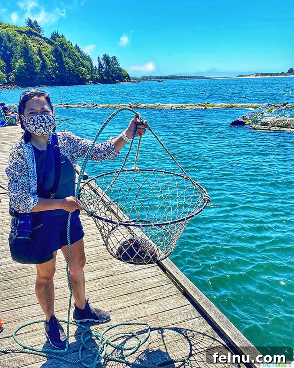 Taste of the Tillamook Coast: Oregon's Seafood Paradise 9 Marlynn Schotland crabbing at Kelly's Brighton Marina in Rockaway, Oregon