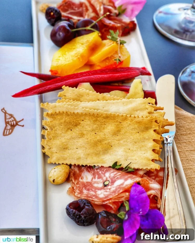 Future of Flavor: Stoller's High-Tech Tasting Center 12 charcuterie board for wine tasting at Stoller winery