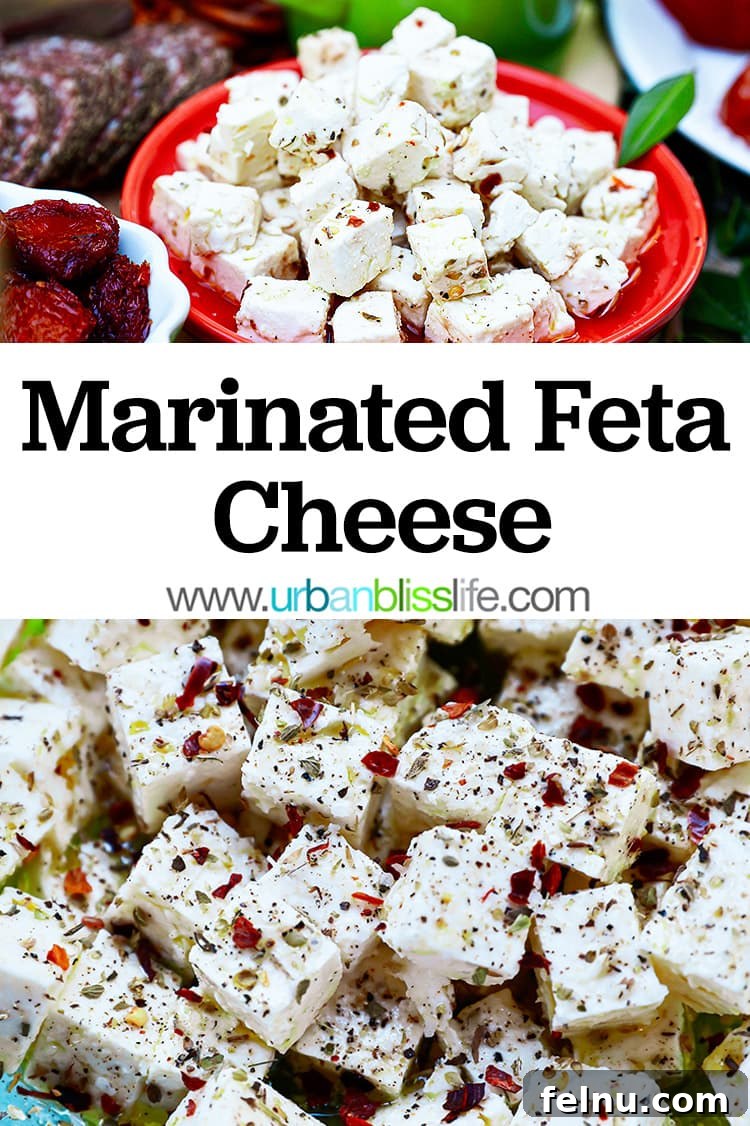 Mediterranean Marinated Feta 7 Marinated feta cheese graphic for Pinterest
