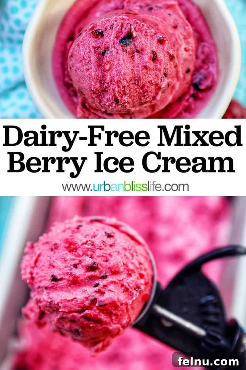 Dairy Free Mixed Berry Bliss 7 Dairy-Free Mixed Berry Ice Cream - Pin It!