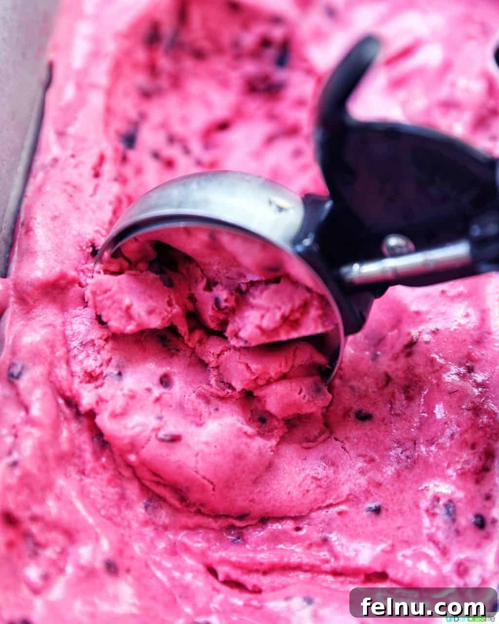 Dairy Free Mixed Berry Bliss 4 Scooping Dairy-Free Mixed Berry Ice Cream