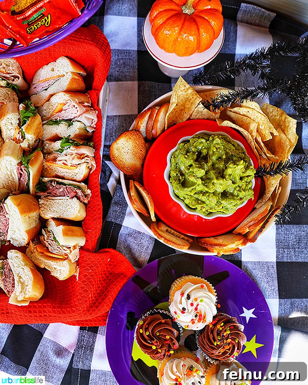 Halloween Food Ideas: Sandwiches, Guacamole, Cupcakes