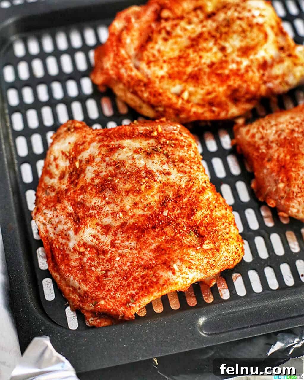 Crispy Paprika Chicken in the Air Fryer 6 Air fryer paprika chicken arranged on trays