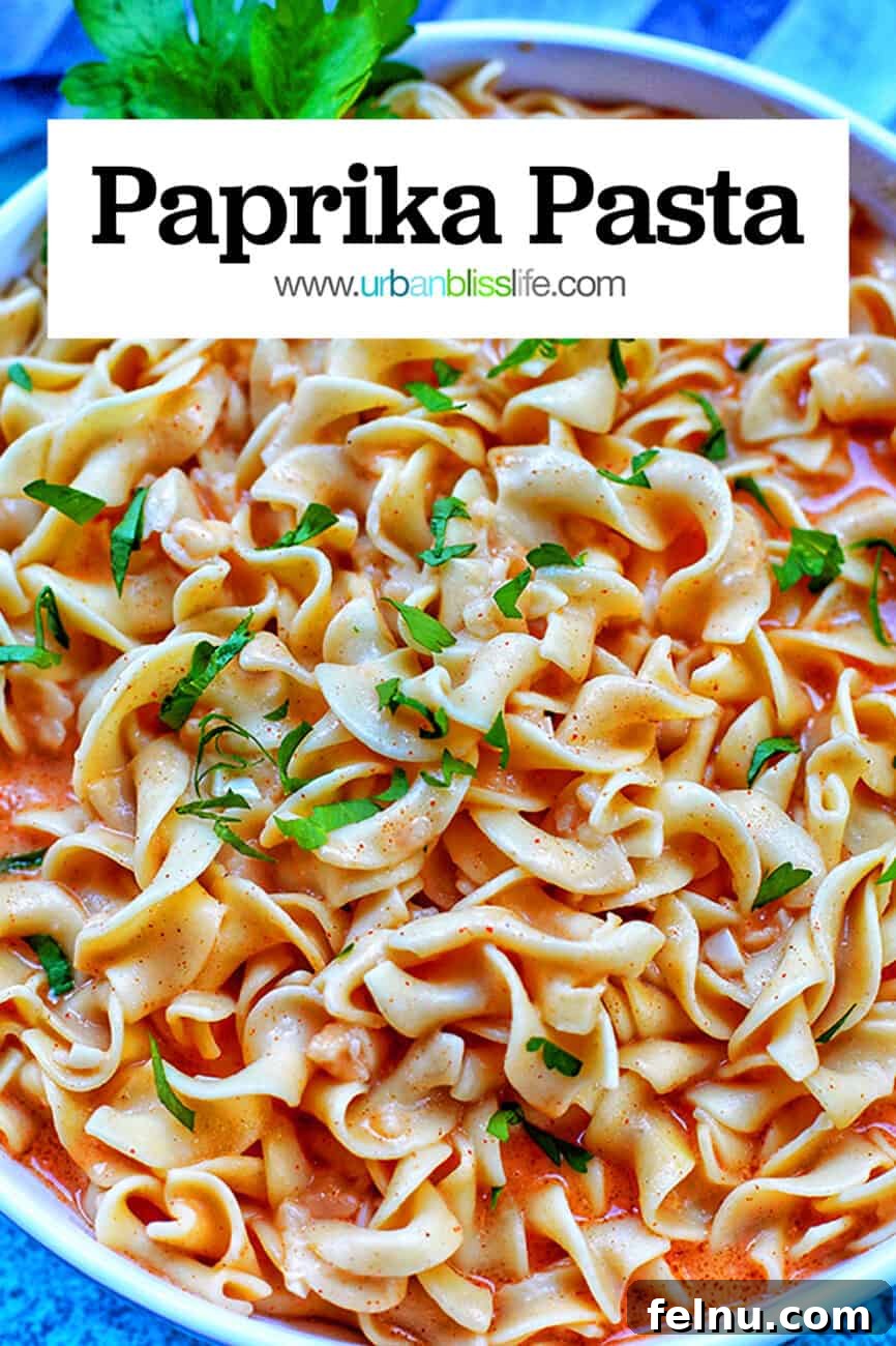 Creamy Paprika Pasta in 20 Minutes 18 Paprika Pasta Pin