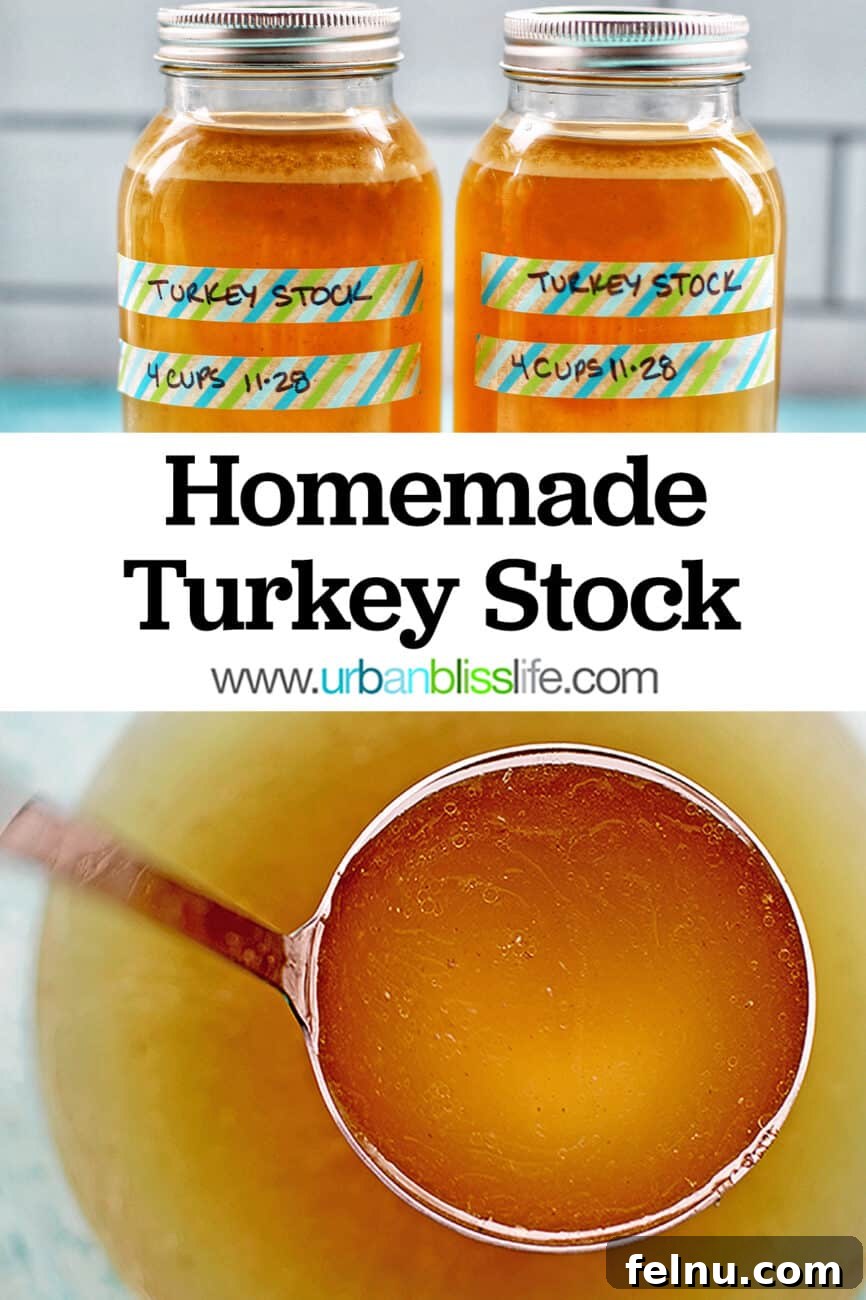 Pin image for Easy Homemade Turkey Stock