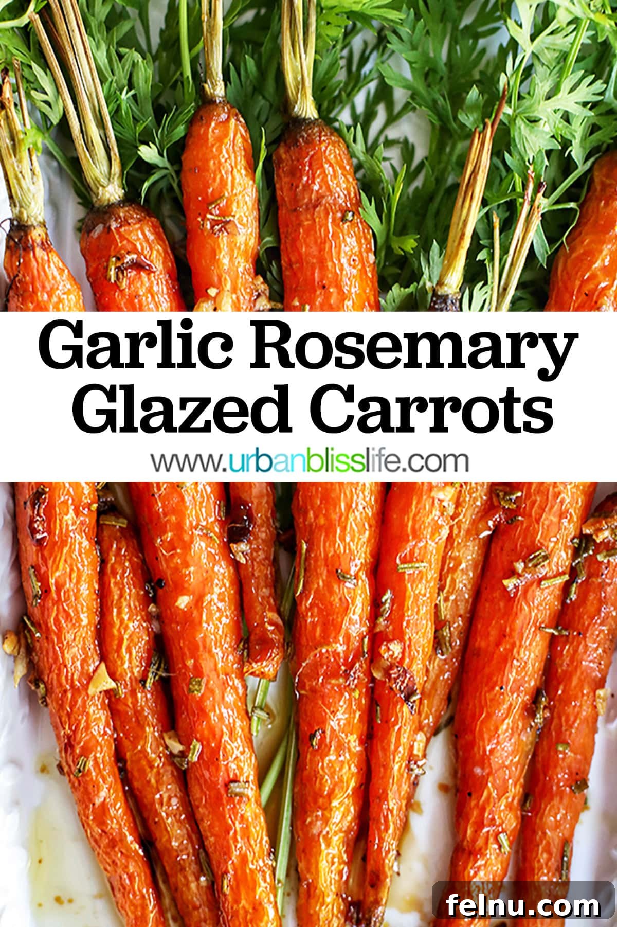 Garlic Rosemary Glazed Roasted Carrots 7 Garlic Rosemary Roasted Glazed Carrots with title text