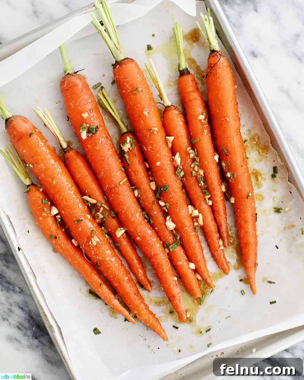 Garlic Rosemary Glazed Roasted Carrots 4 Garlic Rosemary Roasted Glazed Carrots before cooking