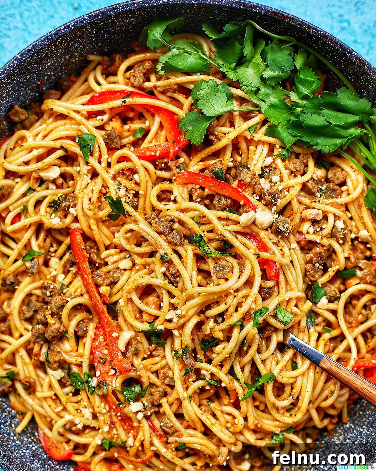 Thai Red Curry Pasta Fusion 2 Thai Red Curry Pasta in a Pan