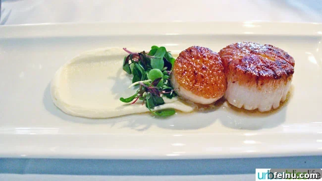Portland's Top Romantic Dinner Spots 27 Perfectly seared scallops at Mucca Osteria restaurant in Portland, Oregon