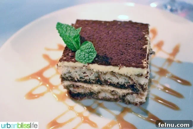 Portland's Top Romantic Dinner Spots 28 Decadent Tiramisu dessert at Mucca Osteria restaurant in Portland, Oregon