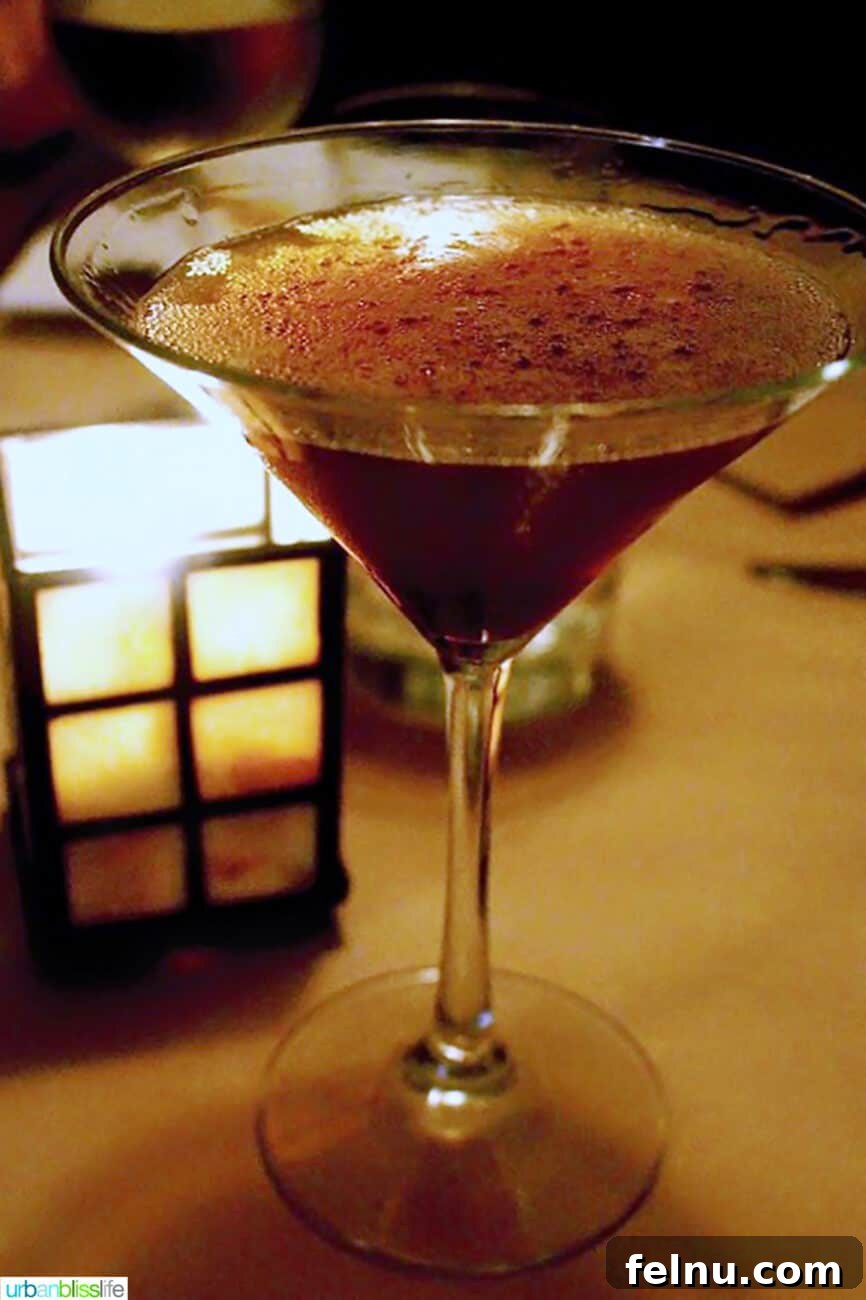 Portland's Top Romantic Dinner Spots 5 Classic martini cocktail at A Cena restaurant in Portland, Oregon