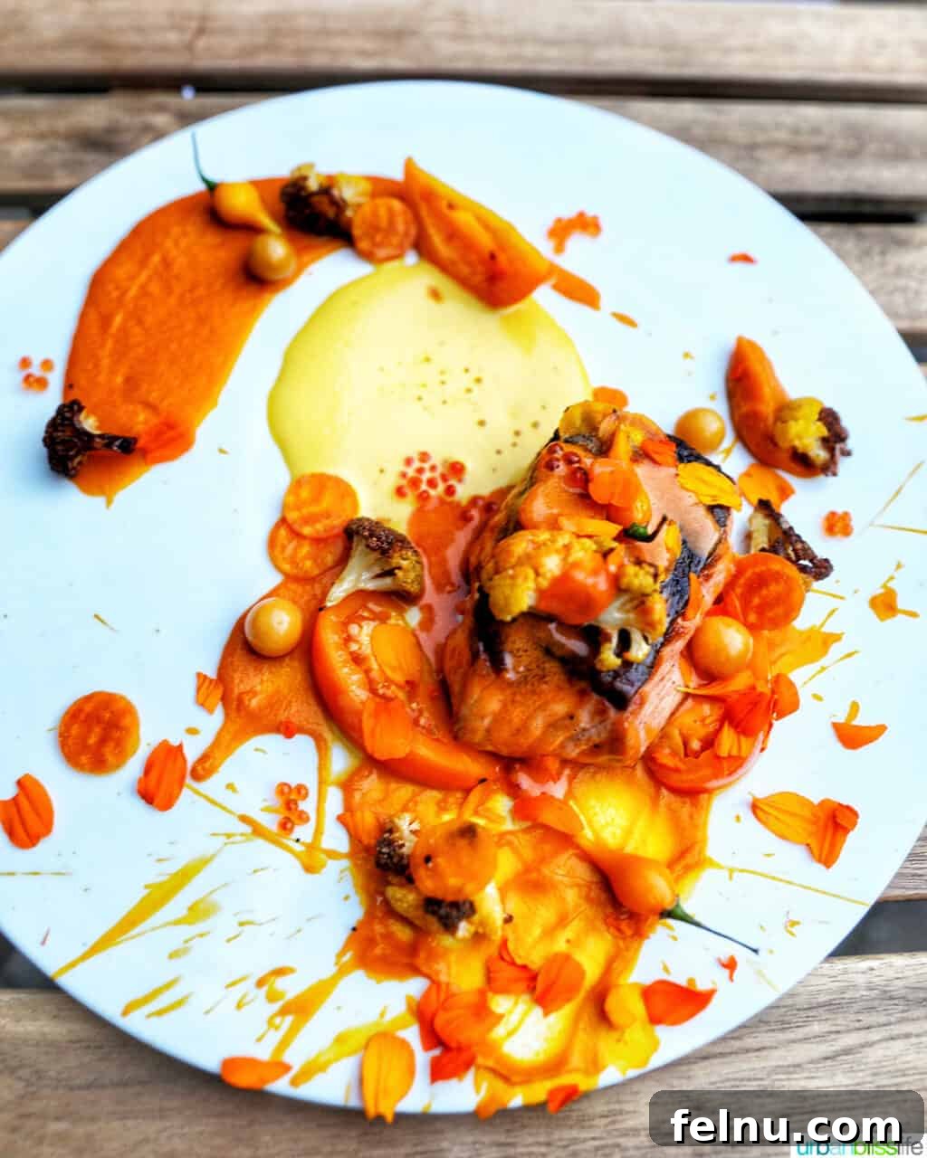 Portland's Top Romantic Dinner Spots 42 Smooth carrot puree dish at Quaintrelle restaurant in Portland, Oregon.