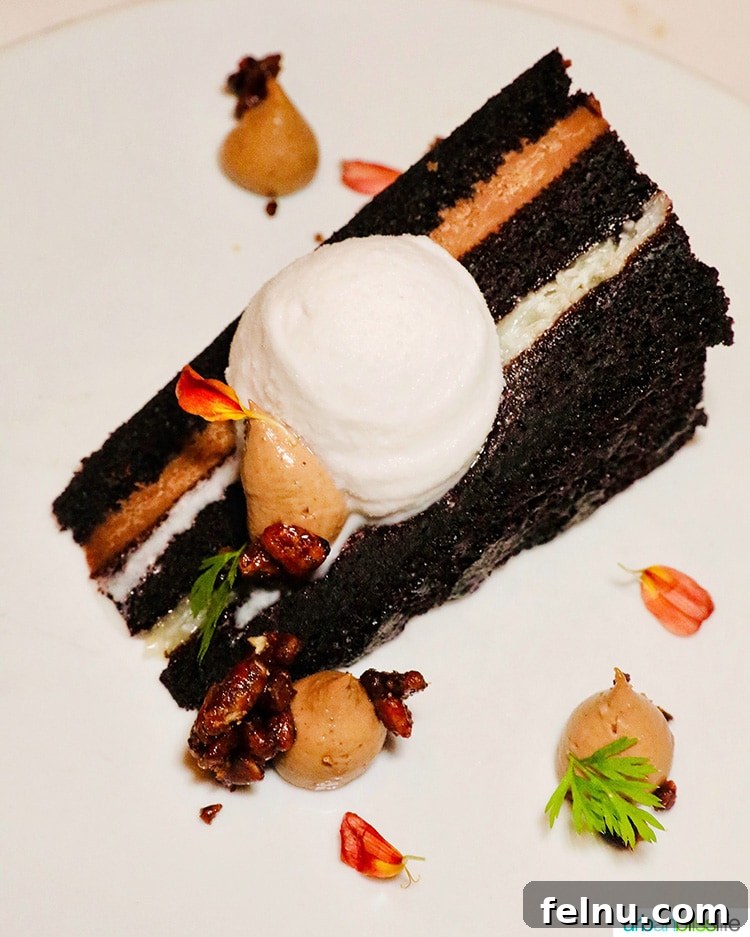 Portland's Top Romantic Dinner Spots 50 Rich chocolate layer cake dessert at RingSide Steakhouse.