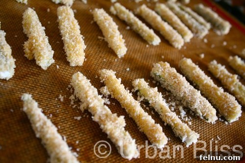 Courgette Fries: A Healthier Twist on a Classic 6 Zucchini Fries on Baking Sheet
