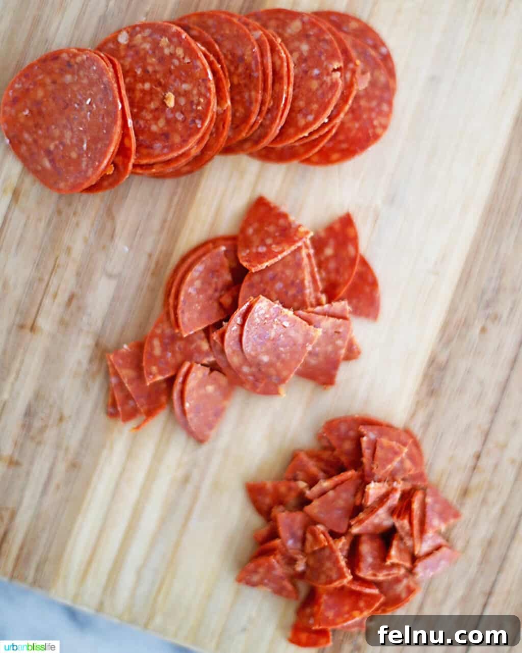 Crispy Air Fryer Pizza Rolls 6 different ways to slice pepperoni