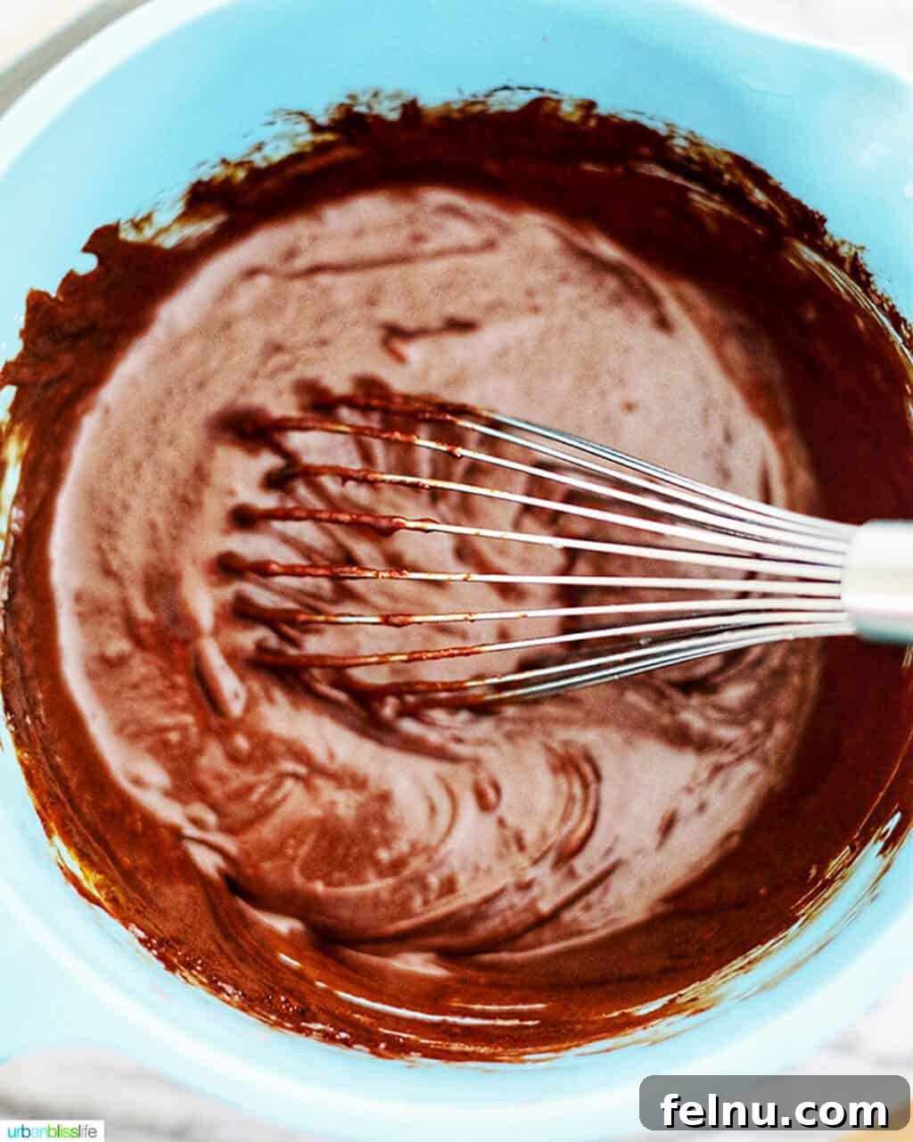 Mint Chocolate Decadence Brownies 7 Whisking chocolate