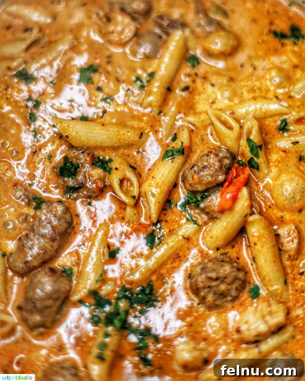 Cajun Chicken Pasta in a Flash 11 Cajun Chicken Pasta simmering in the Foodi, ready to be served