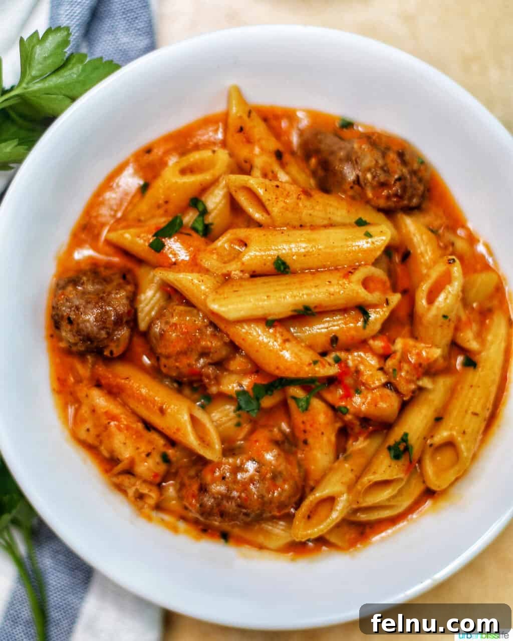 Cajun Chicken Pasta in a Flash 3 A tempting bowl of creamy Instant Pot Cajun Chicken Pasta