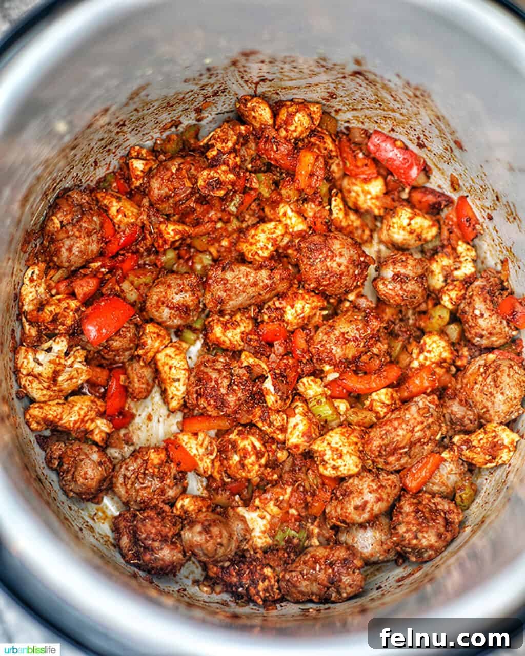 Cajun Chicken Pasta in a Flash 8 Chicken and sausage, seasoned to perfection, in the Ninja Foodi
