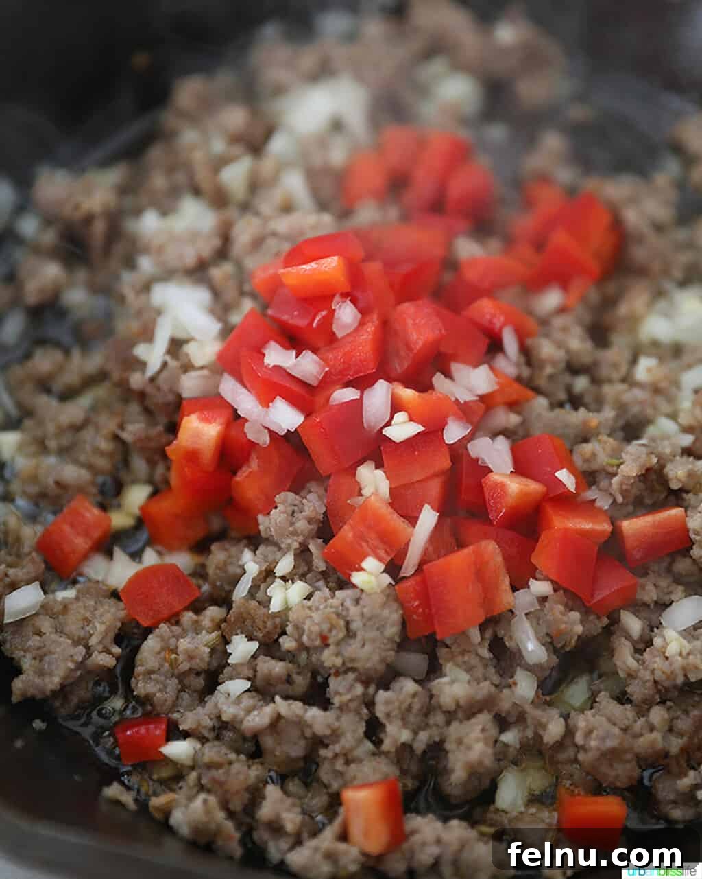 Sausage and Spring Vegetable Frittata 7 Sausage Frittata peppers onions sausage