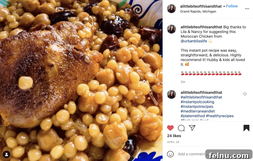 Mastering Ninja Foodi Pressure Cooker Meal Prep Cookbook 23 Another reader's social media post showcasing a delicious meal made using a recipe from the cookbook.