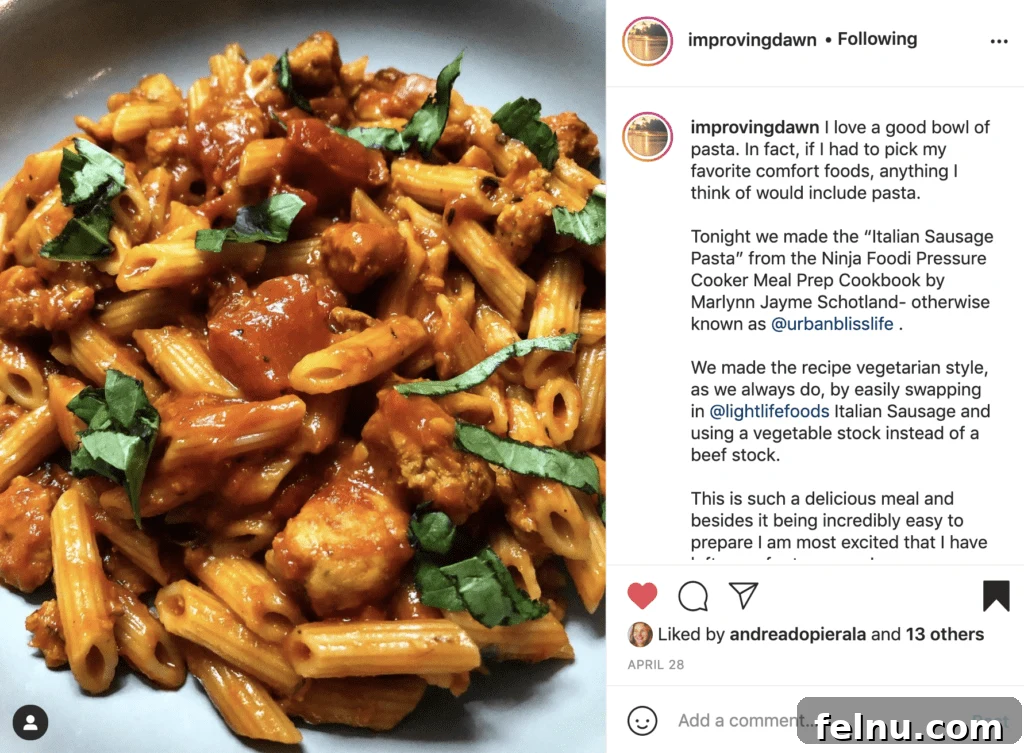 Mastering Ninja Foodi Pressure Cooker Meal Prep Cookbook 25 A reader's culinary creation shared on social media, inspired by the Ninja Foodi cookbook.