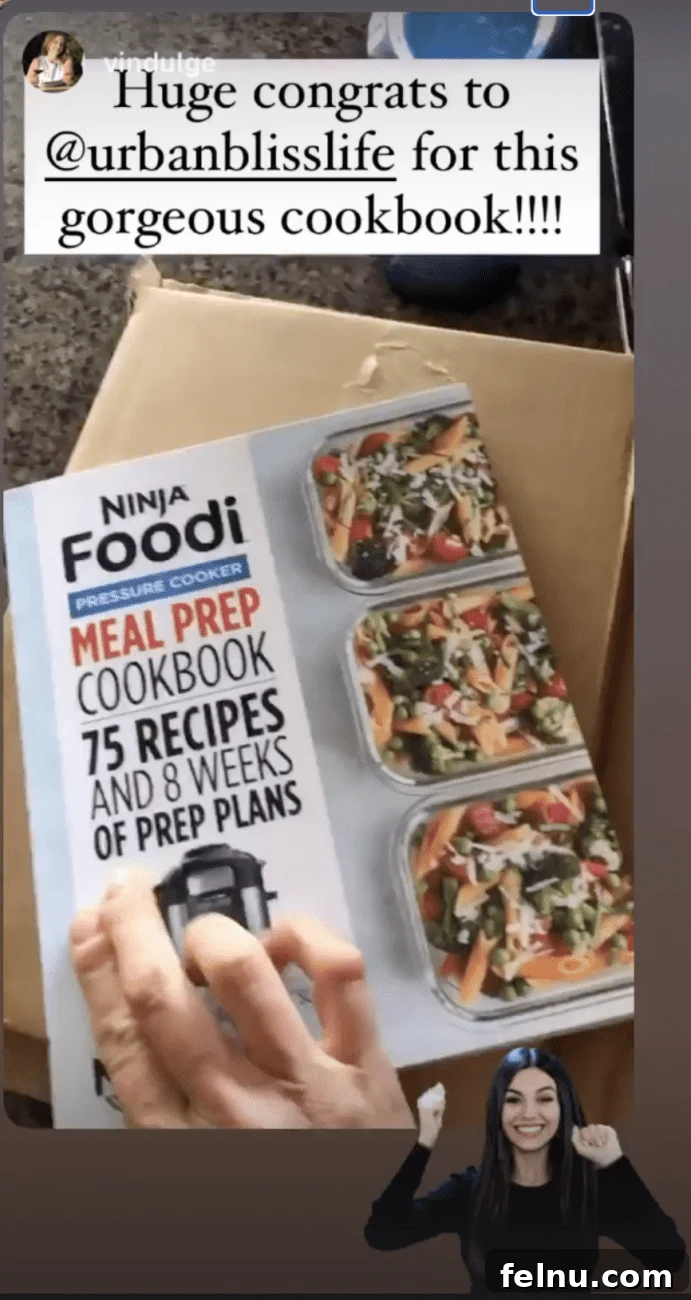 Mastering Ninja Foodi Pressure Cooker Meal Prep Cookbook 29 Reader feedback on social media highlighting the ease of recipes from the Ninja Foodi cookbook.