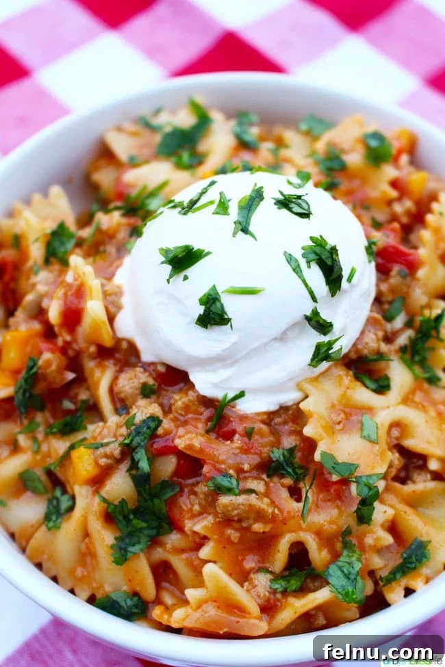 Costco's Complete Monthly Meal Solution 14 Taco Pasta recipe on UrbanBlissLife.com
