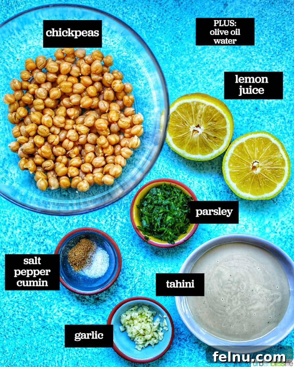 Ingredients for Classic Hummus Recipe