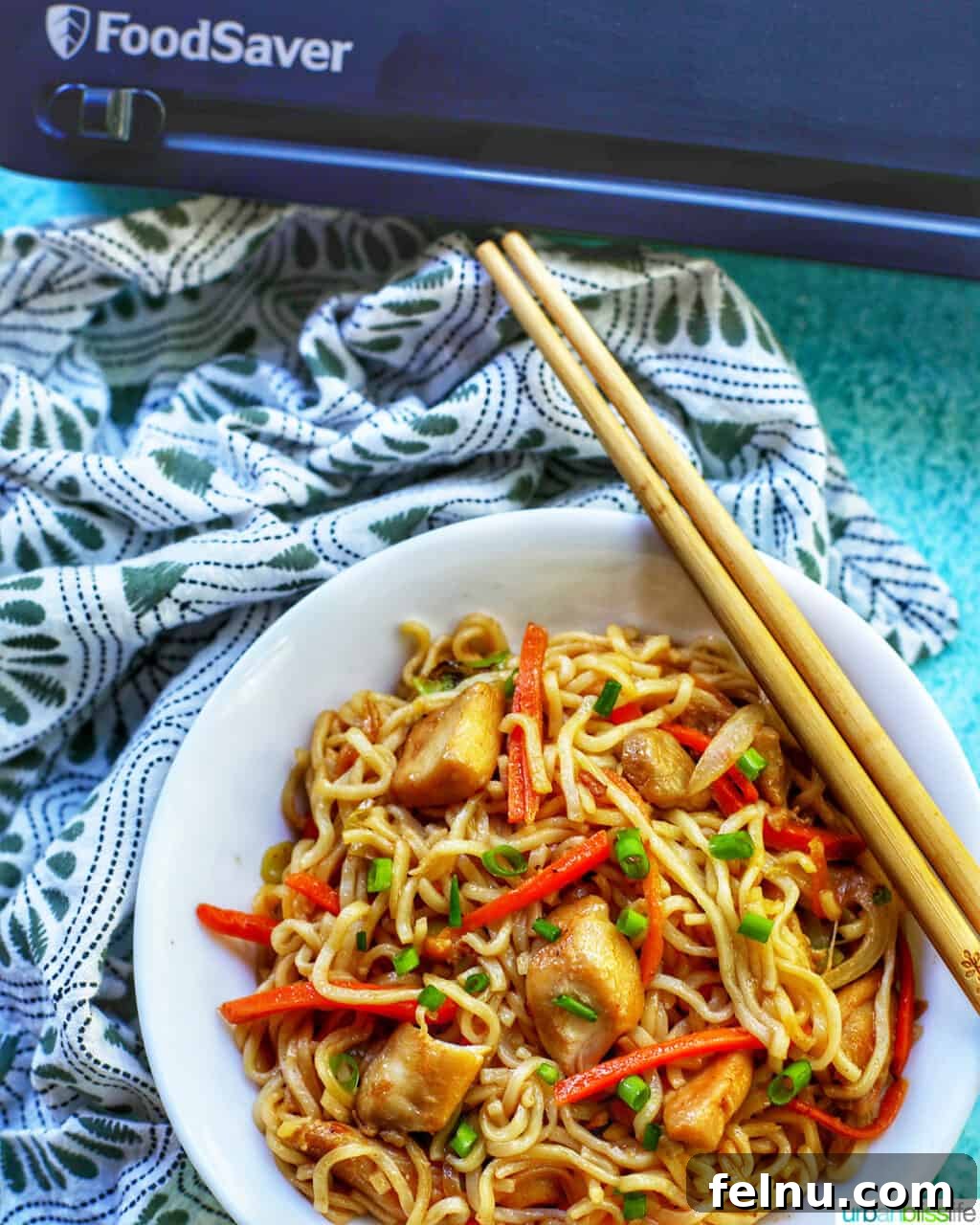 Bowl of Chicken Yakisoba