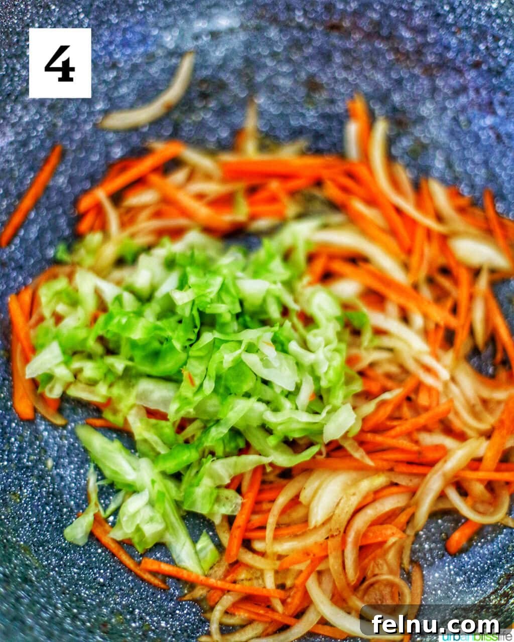 cooking vegetables for chicken yakisoba