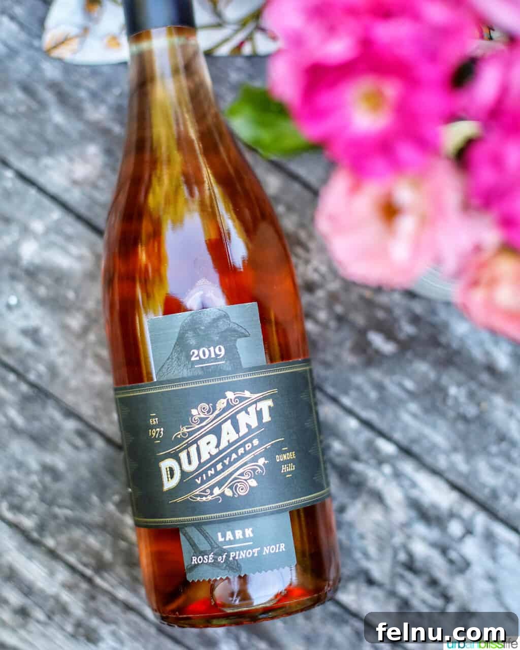 Bottle of Durant Vineyards Rosé wine