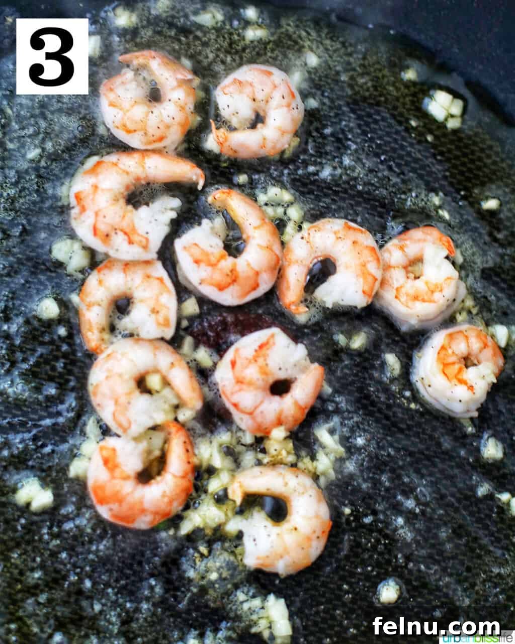 Savory Shrimp & Tortellini Dairy-Free Delight 7 saute shrimp in pan
