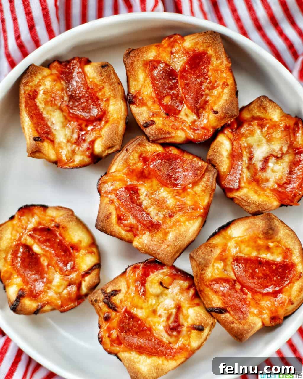 Effortless Pizza Bites 13 Baked Pizza Cups in a White Tray