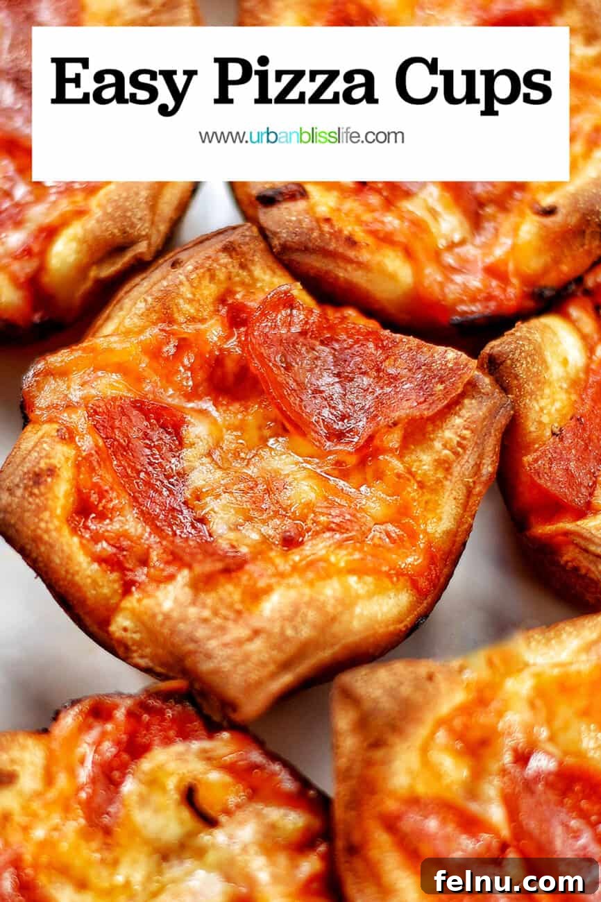 Effortless Pizza Bites 15 Pizza Cups Recipe Pin