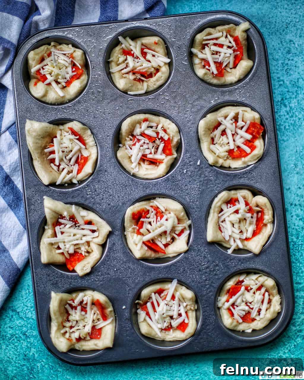 Effortless Pizza Bites 9 Pizza Cups with Shredded Cheese