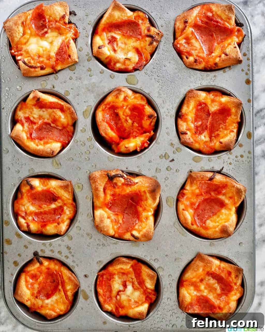Effortless Pizza Bites 10 Baked Pizza Cups in Muffin Tin