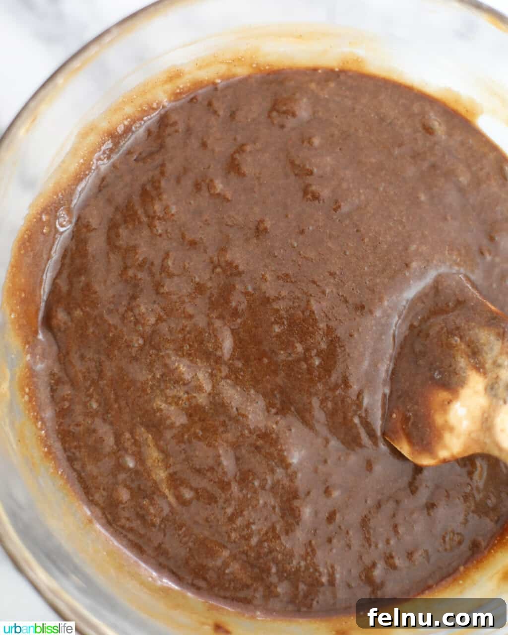 Gingerbread Swirl Cake 11 Gingerbread Cake Roll batter in a mixing bowl.