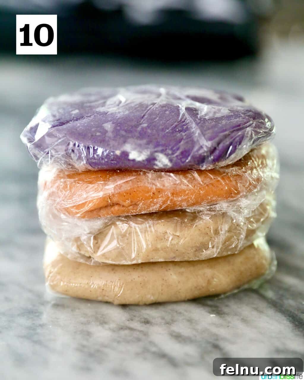 Halloween Swirl Cookies 14 Stack of Dough for Halloween Pinwheel Cookies