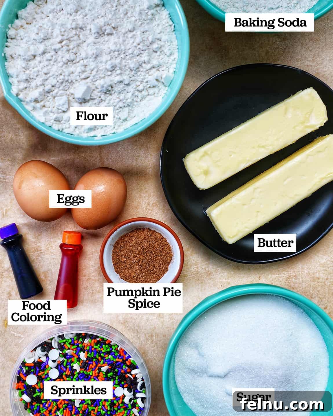 Halloween Swirl Cookies 4 Ingredients Needed to Make Halloween Pinwheel Cookies