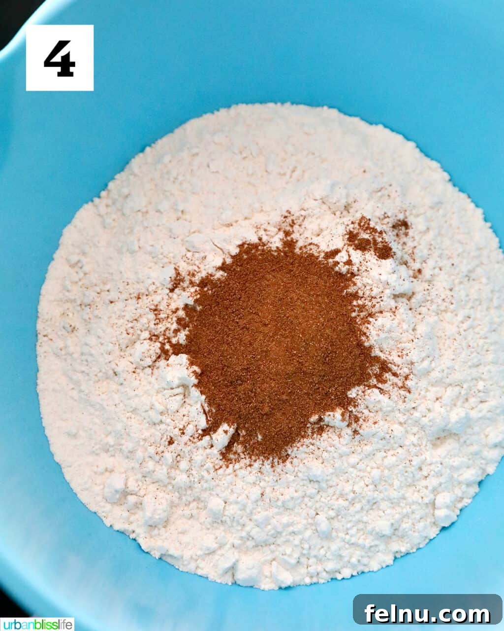 Halloween Swirl Cookies 8 Dry Ingredients in a Bowl