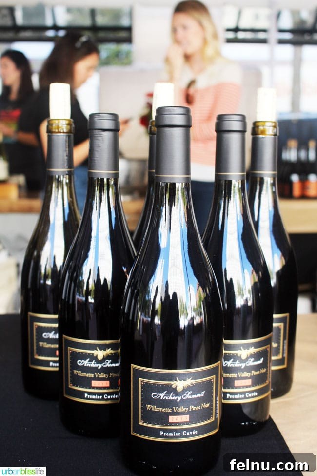 Sip Dundee Oregon Wine Country Guide 7 Feast Portland 2015 Archery Summit wine bottles