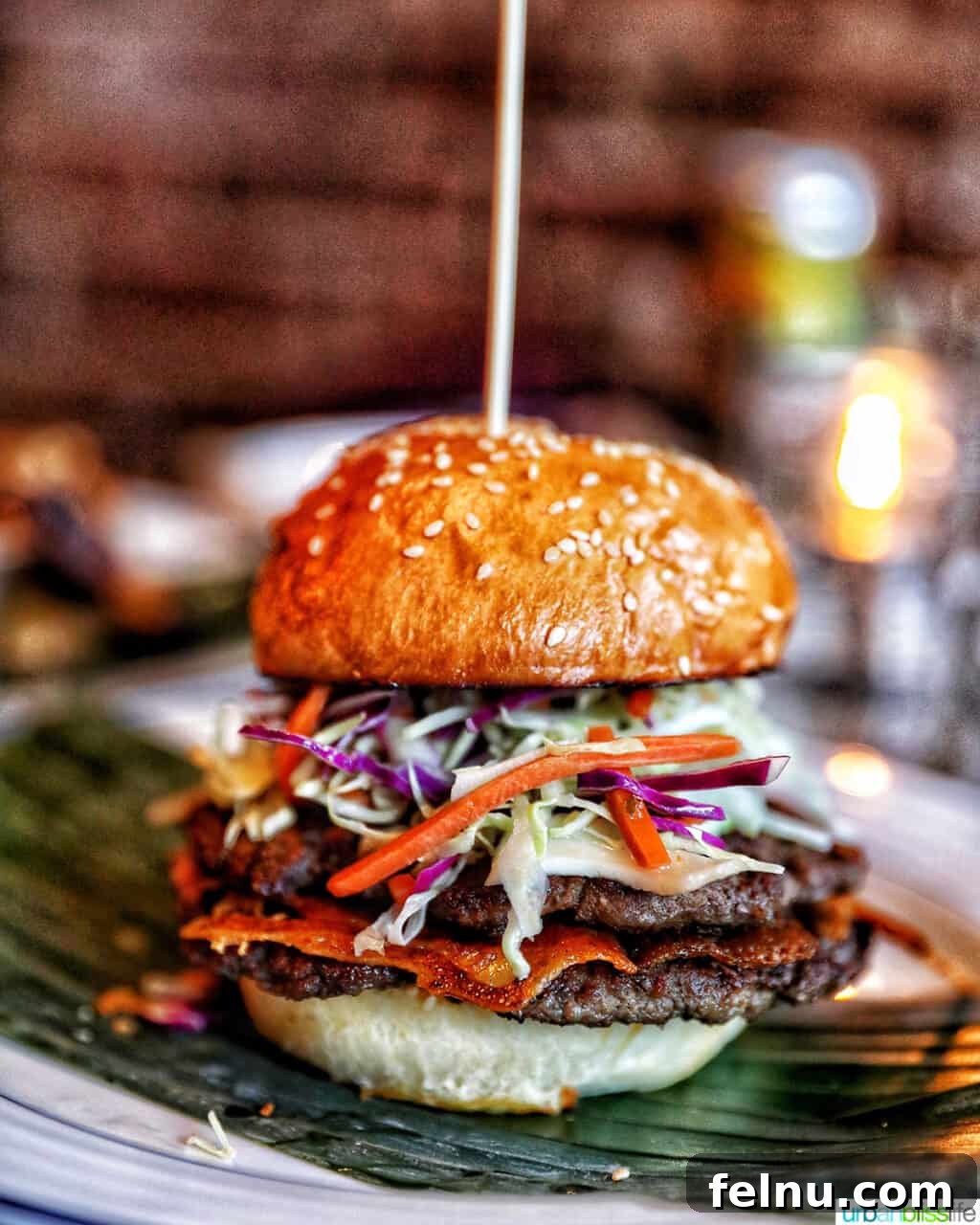 Portland, Oregon: A Food Lover's Paradise 28 A juicy burger, showcasing the restaurant's casual yet elevated cuisine.