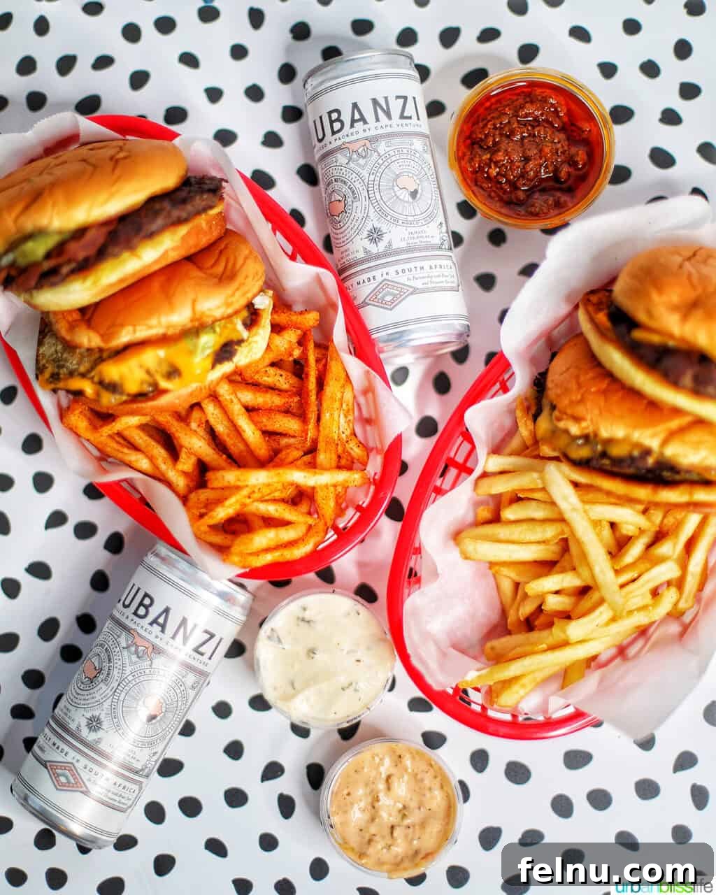 Portland, Oregon: A Food Lover's Paradise 30 Baskets filled with burgers and fries, showcasing the restaurant's casual and inviting atmosphere.