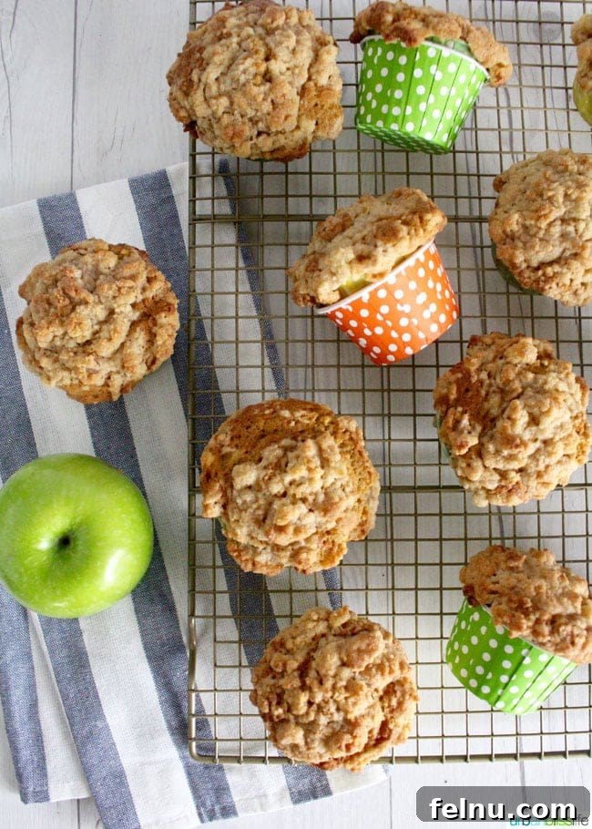 Healthy Apple Cinnamon Muffins with shredded carrots and zucchini.
